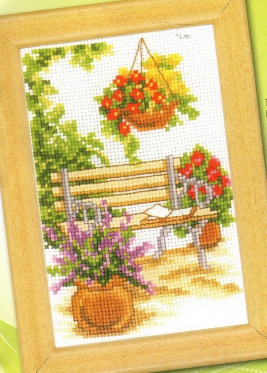 Набор для вышивания Vervaco PN-0003719 Садовая скамейка