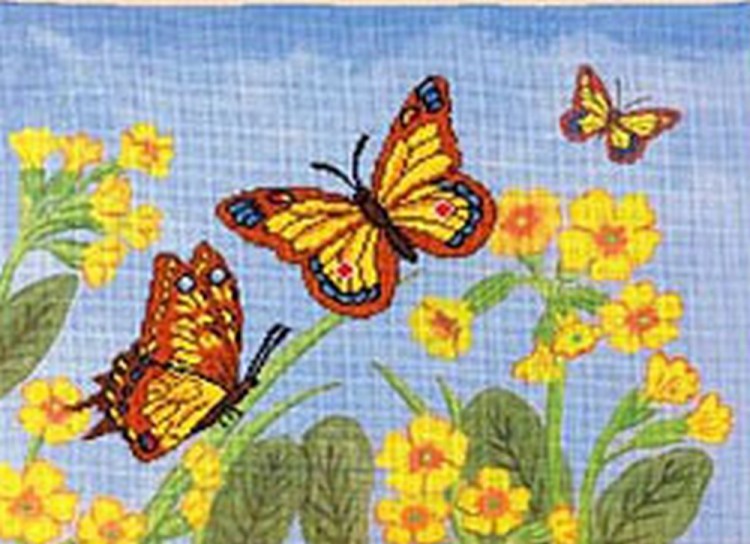 Набор для вышивания Schaefer 594/14 Бабочки на цветах