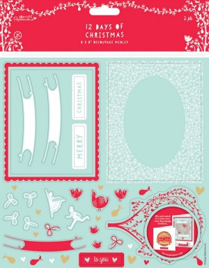 Docrafts PMA169065 Набор бумаги с высечкой "12 Дней Рождества"