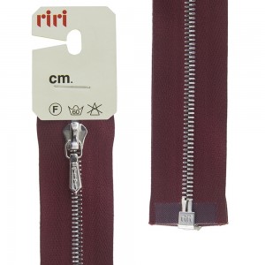 Riri 3000012/100/2411 Молния металлическая, разъемная, 4 мм, 100 см, бордовый