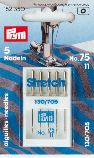 Prym 152350 Специальные иглы для швейных машин с плоской колбой, №75 СТРЕЙЧ
