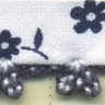 Matsa 244135/4 Косая бейка с фестонным краем, ширина 14 мм, цвет белый с черным