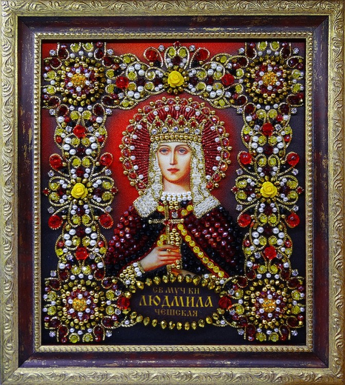 Набор для вышивания Хрустальные грани Ии-9 Образ Святой Людмилы Чешской