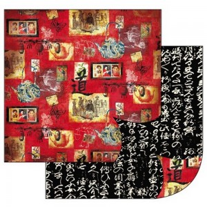 Stamperia SBB168 Бумага двухсторонняя для скрапбукинга "Древний Китай"