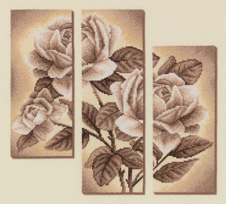 Набор для вышивания Панна C-1894 Триптих с розами