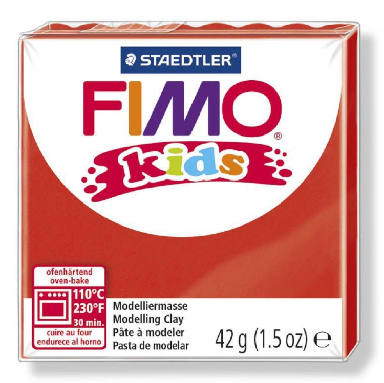 Fimo 8030-2 Полимерная глина для детей Kids красная