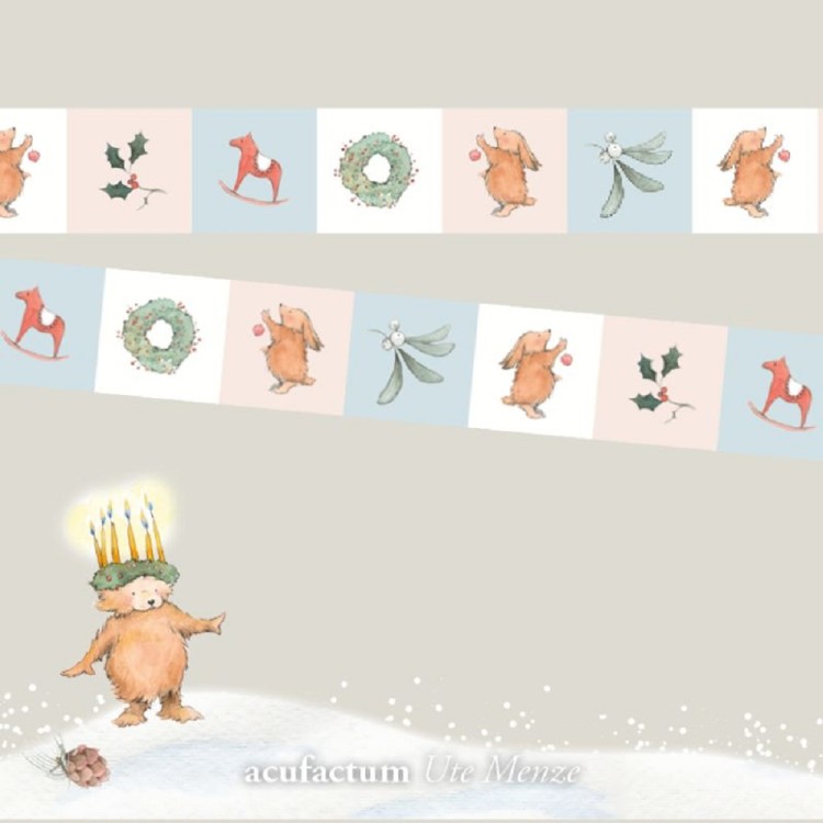 Acufactum 35374-тесьма Тесьма декоративная "Рождество с кроликами"