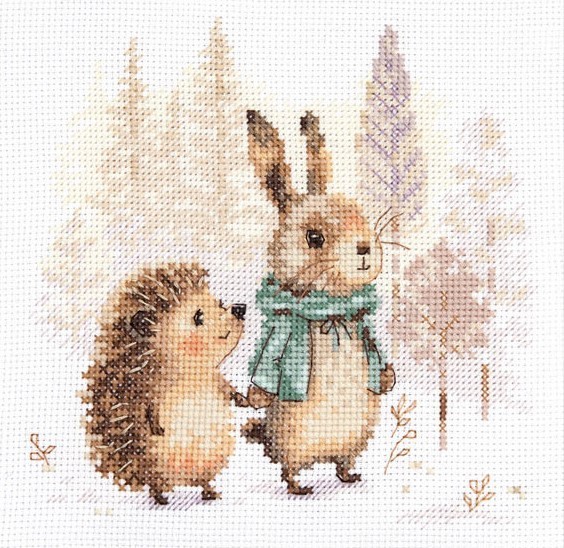 Набор для вышивания Алиса 0-244 Сказки леса. Заяц и ежонок