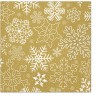 PAW Decor Collection TL233109 Салфетка трехслойная для декупажа "Снежинки и звезды золото"