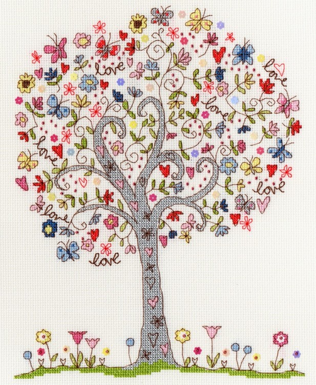 Набор для вышивания Bothy Threads XKA2 Love Tree (Любимое дерево)
