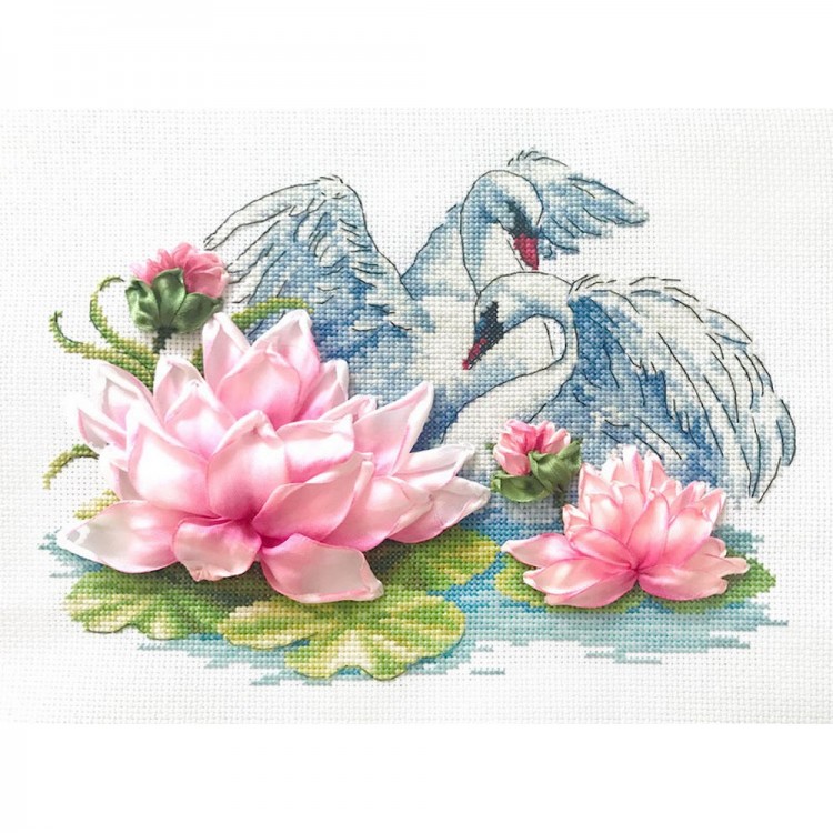 Набор для вышивания Многоцветница МЛН 08 Лебеди