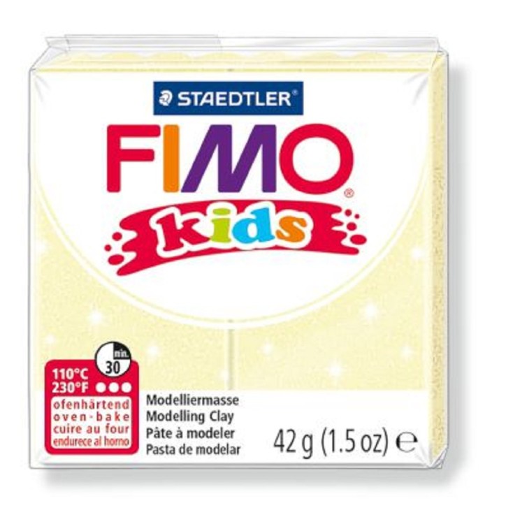Fimo 8030-106 Полимерная глина для детей Kids перламутровая светло-желтая