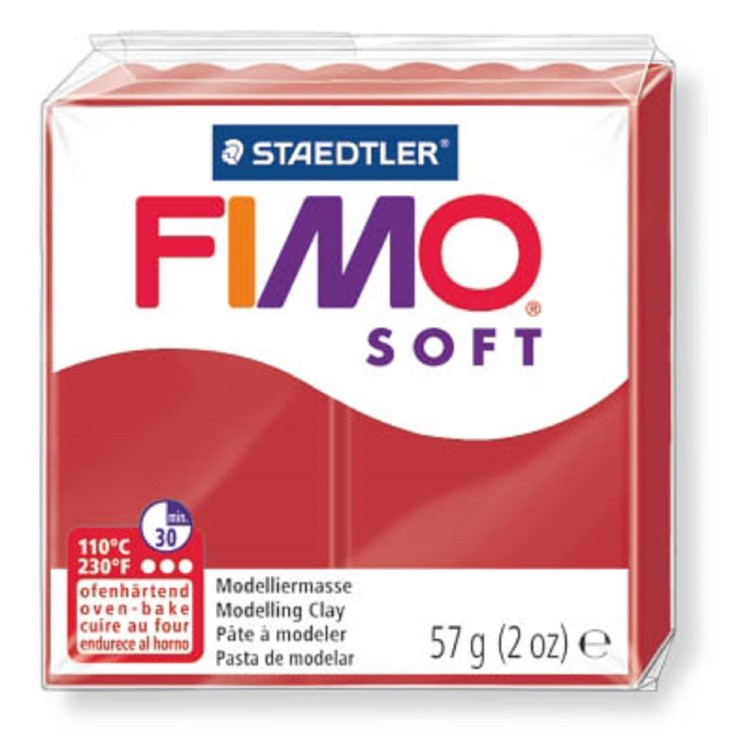 Fimo 8020-2Р Полимерная глина Soft рождественский красный
