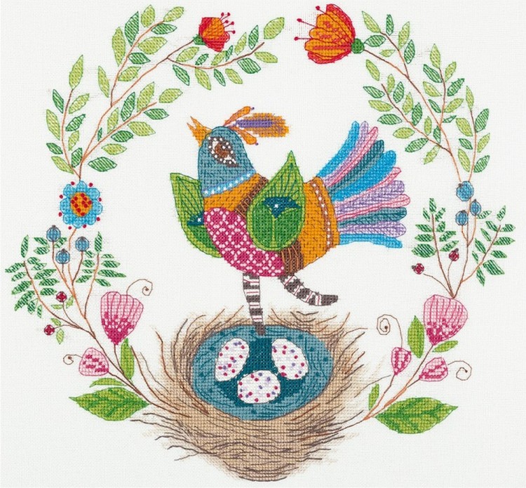 Набор для вышивания Панна PT-1953 (ПТ-1953) Певчая птичка