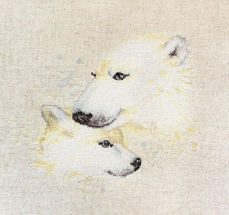 Набор для вышивания Luca-S B2307 Белые медведи