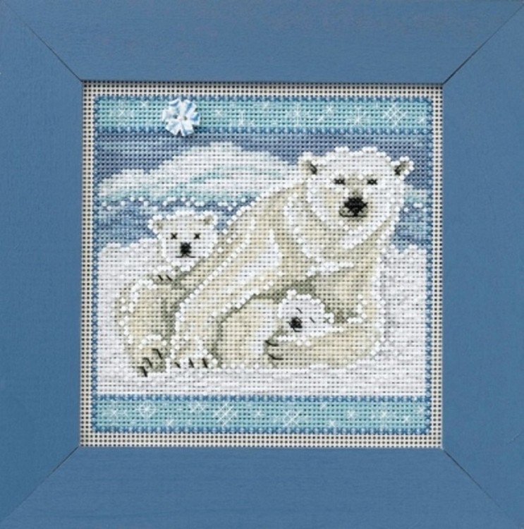 Набор для вышивания Mill Hill MH144305 Белые медведи