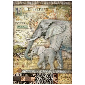 Stamperia DFSA4684 Бумага рисовая "Savana The elephant"