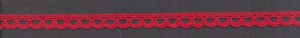 IEMESA 3174/07 Мерсеризованное хлопковое кружево, ширина 7 мм, цвет красный