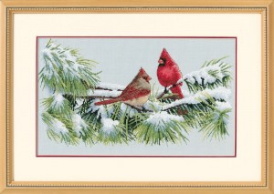 Dimensions 35178 Winter Cardinals (made in USA)