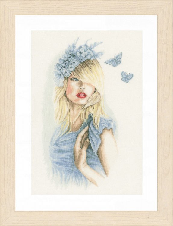Набор для вышивания Lanarte PN-0155691 Blue butterflies
