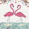 Набор для вышивания Bothy Threads XKA9 Love Flamingo (Любовь фламинго)