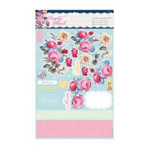Docrafts PMA169120 Набор бумаги с высечкой "Пастельные цветы" Simply Floral