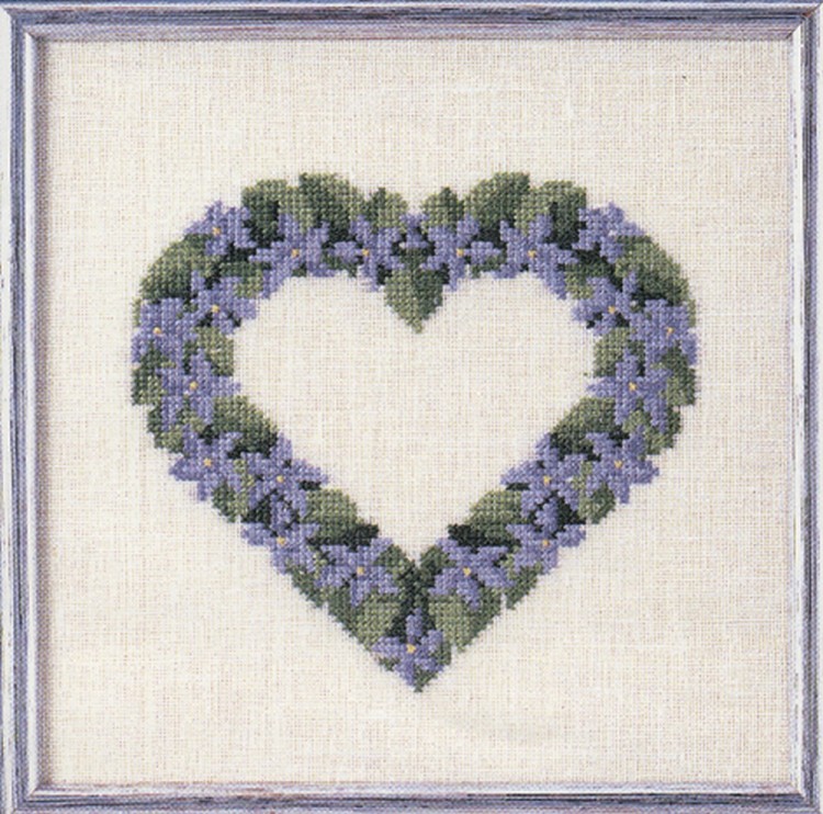 Набор для вышивания Oehlenschlager 65173 Сердце из фиалок