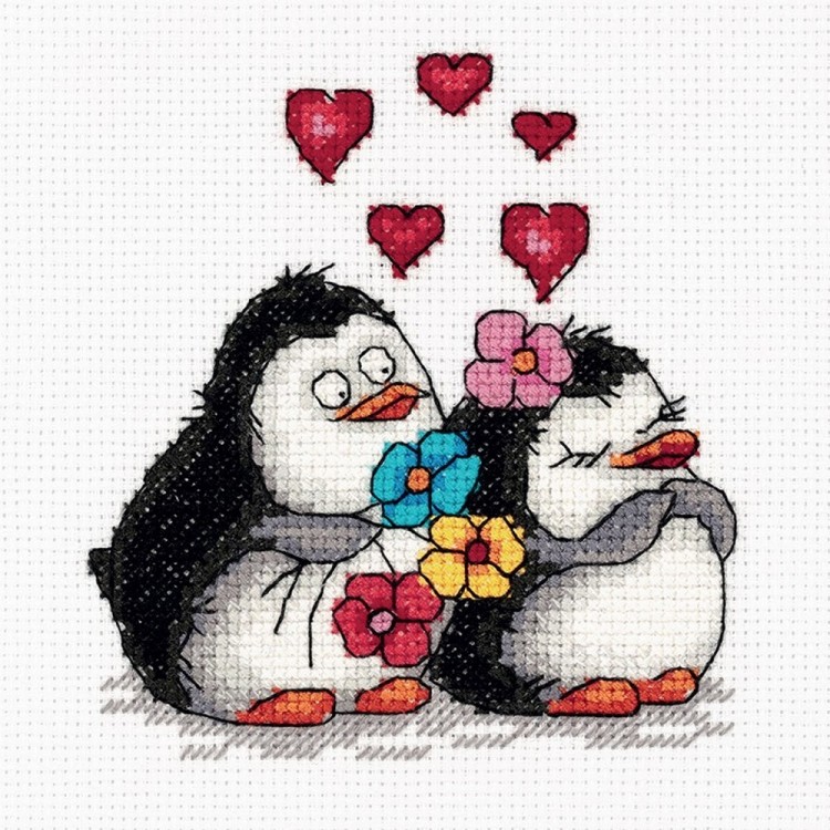 Набор для вышивания Кларт 8-287 Влюбленные пингвины
