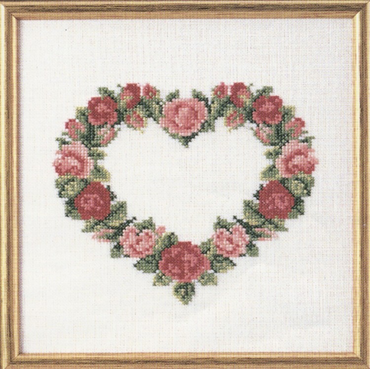 Набор для вышивания Oehlenschlager 65177 Сердце из красных роз