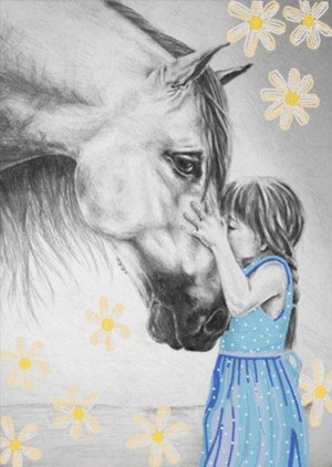 Конек 8410 Девочка и лошадь
