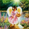 Набор для вышивания Каролинка КБАН(Ч) 4012 Ангел с утятами