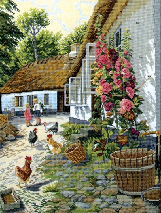 Набор для вышивания Eva Rosenstand 12-710 Цветущий деревенский дворик
