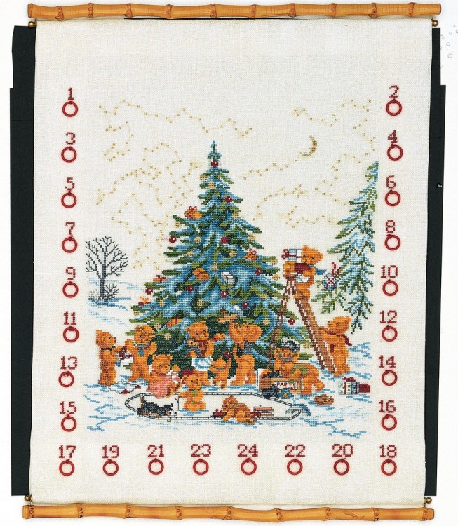 Набор для вышивания Eva Rosenstand 15-258 Рождественские медведи