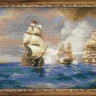 Набор для вышивания Риолис 1154 "Бриг "Меркурий", атакованный двумя турецкими кораблями" по мотивам картины И. Айвазовского