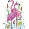 Набор для вышивания Heritage KCFL1497A Flamingos (Фламинго)