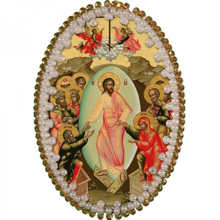 Набор для вышивания Нова Слобода РВ3203 Подвеска "Воскресение Христово"