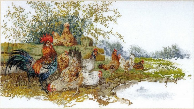 Набор для вышивания Thea Gouverneur 2038 Chickens