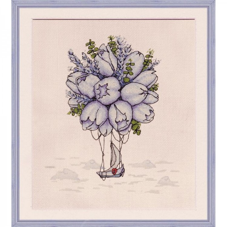 Набор для вышивания Нова Слобода АС4017 Голубые тюльпаны
