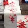 Набор для вышивания Vervaco PN-0144712 Салфетка "Красные рождественские украшения"