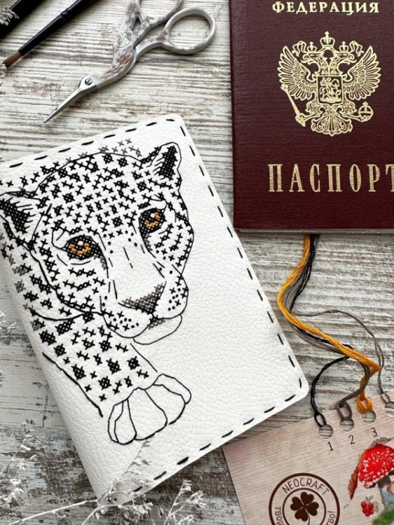Набор для вышивания Neocraft НК-18g Обложка для паспорта "Белое Безмолвие"