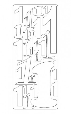 Knorr Prandell 1541199 Наклейки контурные "Цифры с №1"