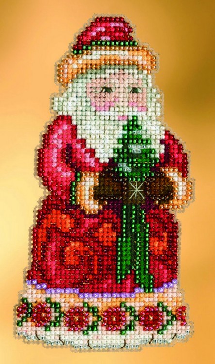 Набор для вышивания Mill Hill JS203102 Christmas Cheer Santa (Рождественское приветствие Санты)