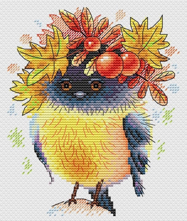 Набор для вышивания Жар-Птица М-236 Осенняя пташка