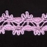 IEMESA 1084/G6 Плетеное хлопковое кружево, ширина 11 мм, цвет белый с розовым