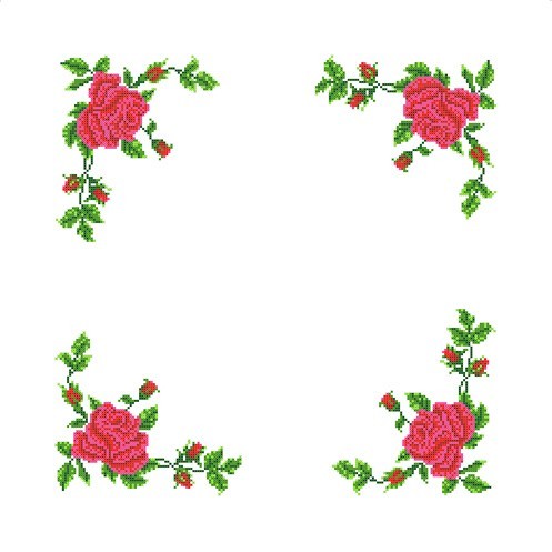 Набор для вышивания Каролинка ККСН(бязь)-004 Салфетка "Розы"