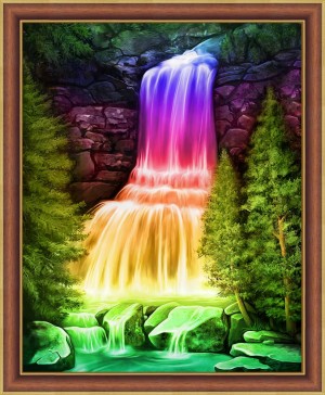Алмазная живопись АЖ-1769 Радужный водопад