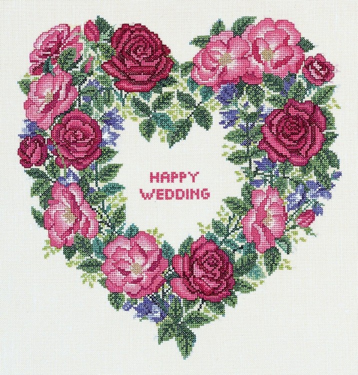 Набор для вышивания Eva Rosenstand 12-840 Сердце из роз