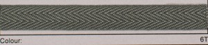 IEMESA S004/6T Тесьма киперная, ширина 11 мм, цвет серый