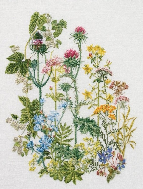 Набор для вышивания Thea Gouverneur 424 Herb Panel (Полевые травы)