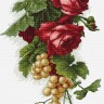 Набор для вышивания Luca-S B2229 Красные розы с виноградом